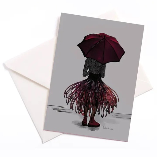 [US0110] Carte de condoléances "Parapluie"