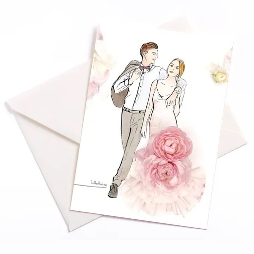 [US0113] Carte de mariage "Moment de Rêve"