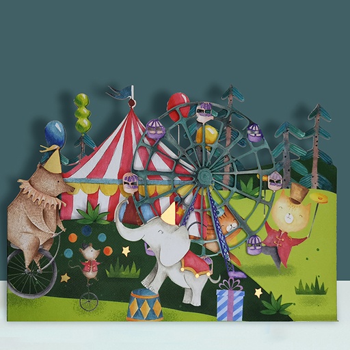 [US0141] Carte d'anniversaire "Grand Cirque"