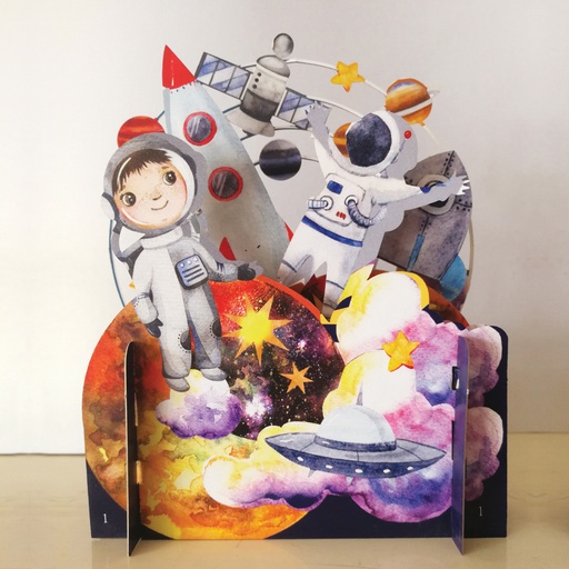 [US0146] Carte d'anniversaire "Astronaute"