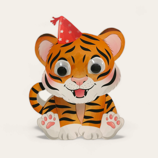 [US0150] Carte d'anniversaire "Tigre"