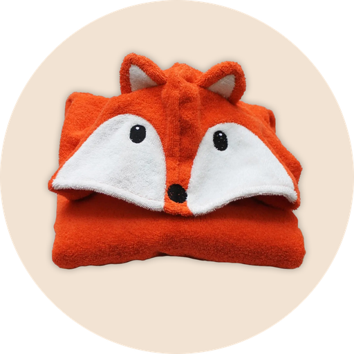 [US0169] Poncho de bain "Fox" coton bio